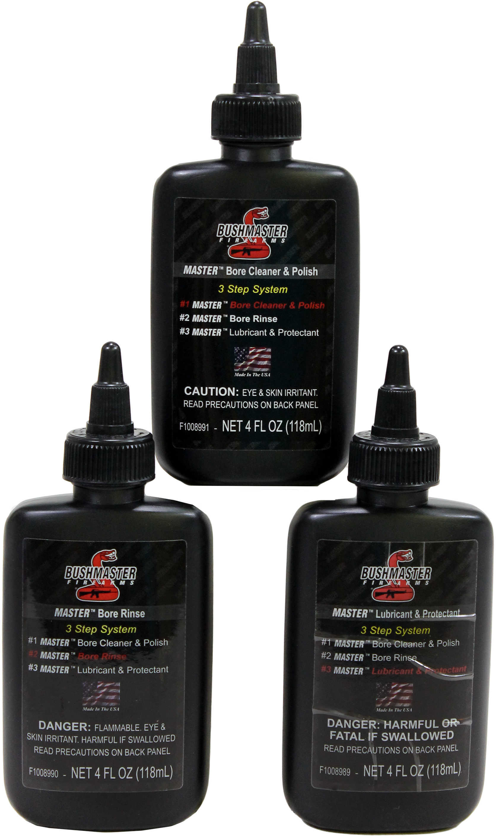 Bushmaster Firearms 3 Step Cleaning System Combo Squeeg-E Large Bottle Md: 93602