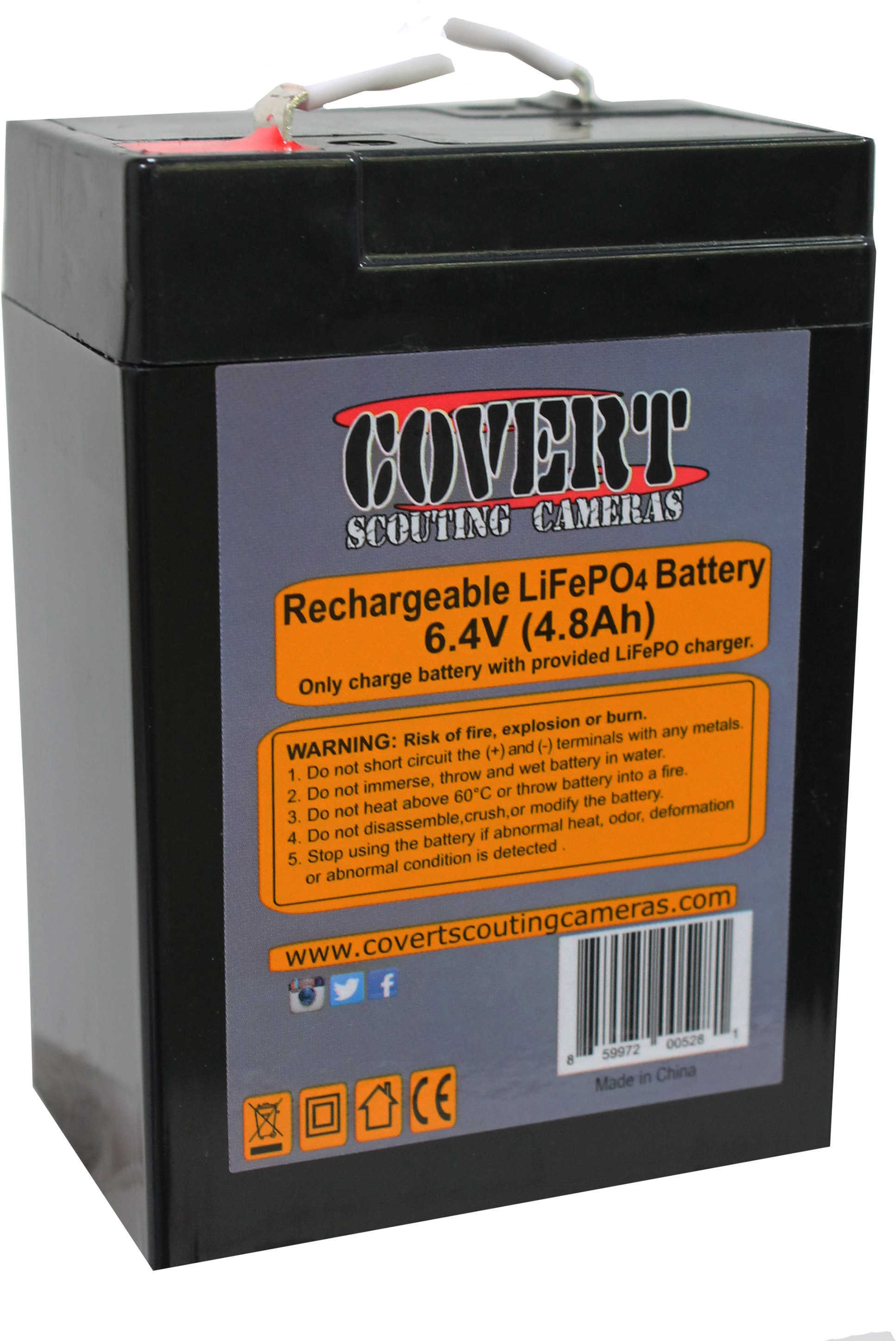 Covert Scouting Cameras LifePo4 2000 Cycle Lithium Poly Battery Md: 5281