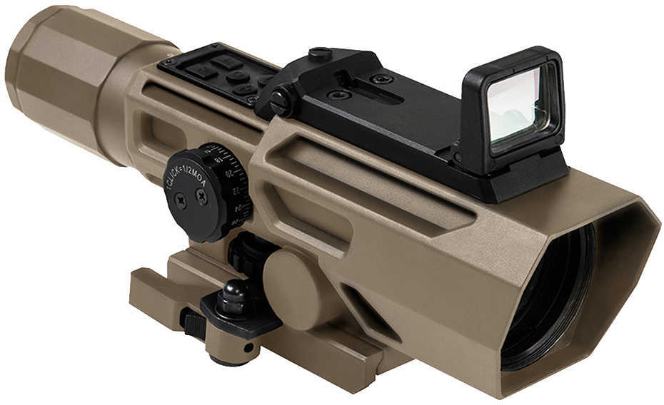 NcStar ADO 3-9x42mm Scope P4 Sniper Reticle, Green Lens, Tan Md: VADOTP3942G
