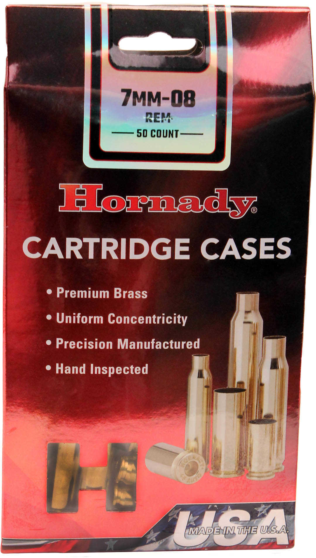 Hornady Unprimed Brass 7mm-08 Remington (Per 50) Md: 8646