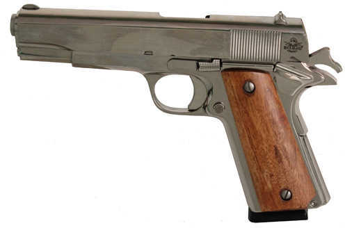 Rock Island GI Standard 1911 45 ACP 5" Barrel 8 Round Polished Nickel Finish Semi Automatic Pistol