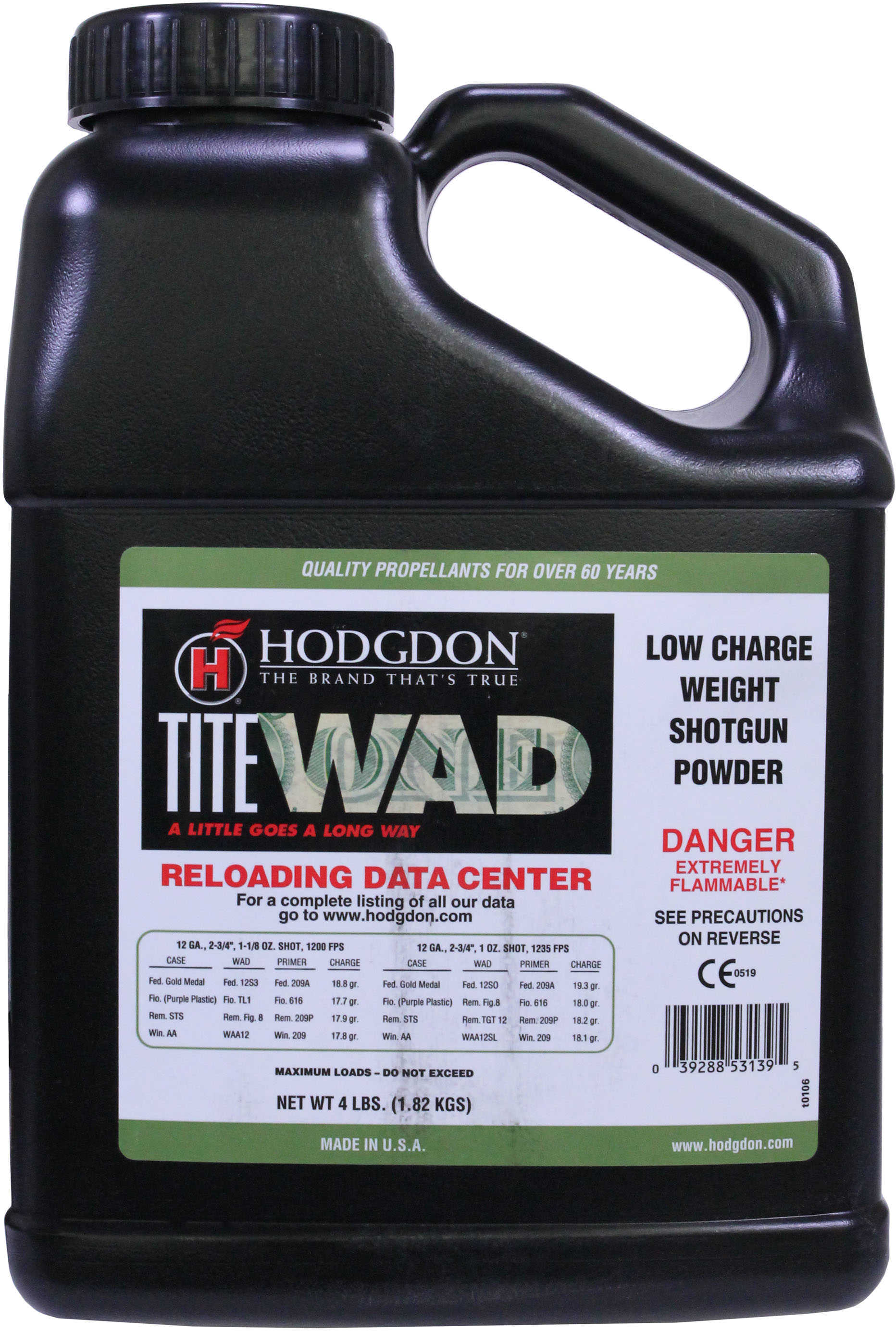 Hodgdon Powder Titewad Smokeless 4 Lb