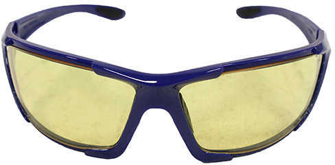Smith & Wesson 110160 Major Shooting Glasses Blue Frame w/Amber Lens 