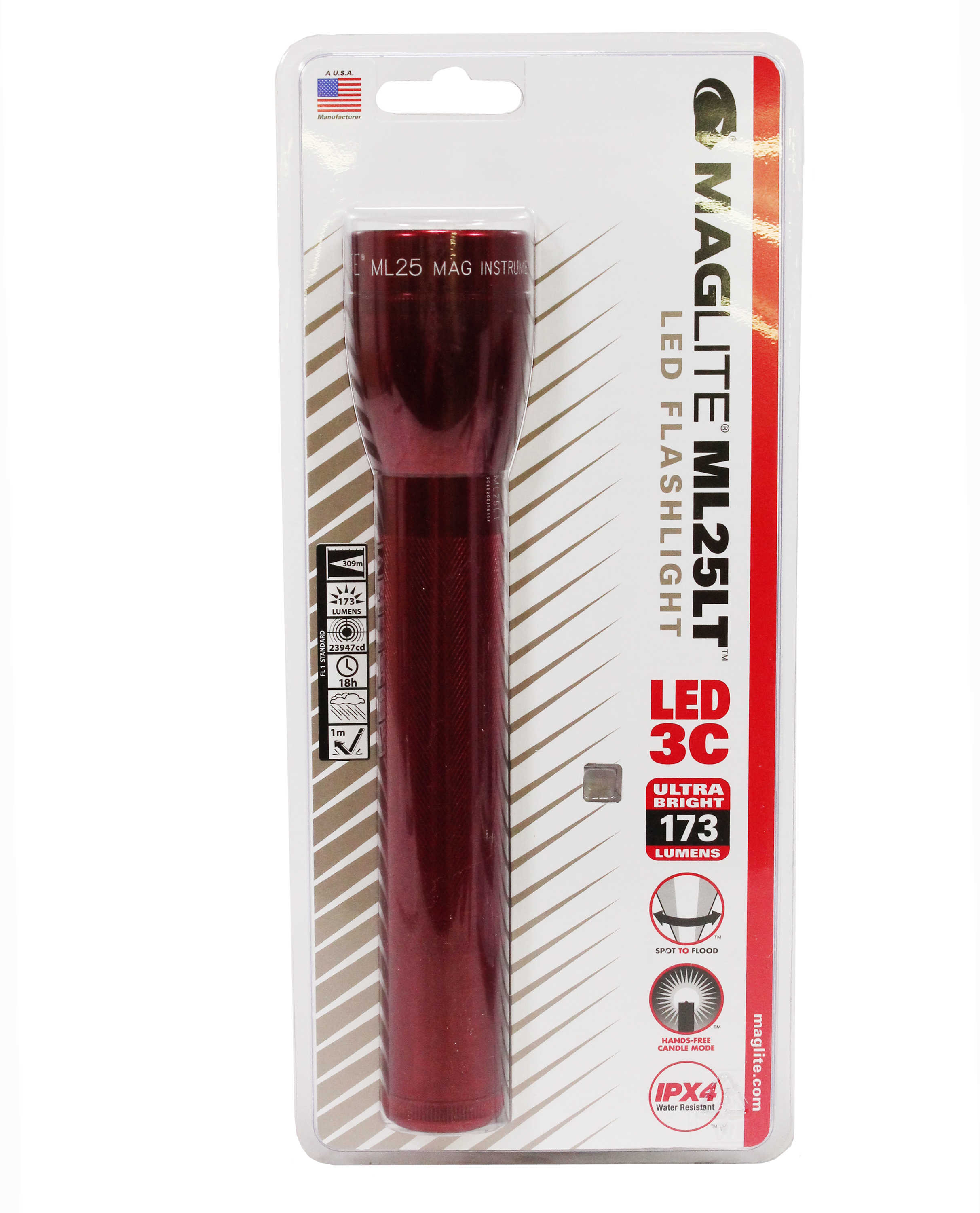 Maglite 3C Cell LED Red Md: ML25LT-S3036