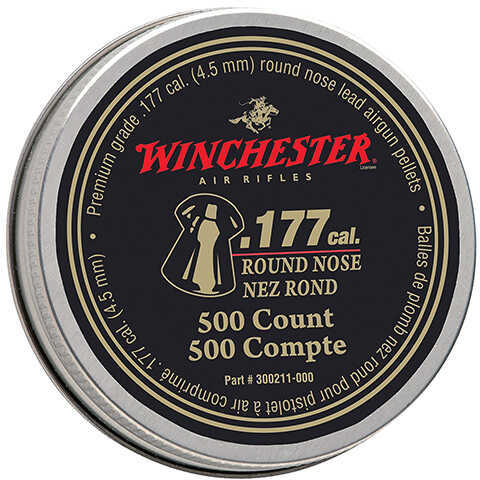 Winchester .177 RN Pellet 500 Count Tin 6 Pack Case