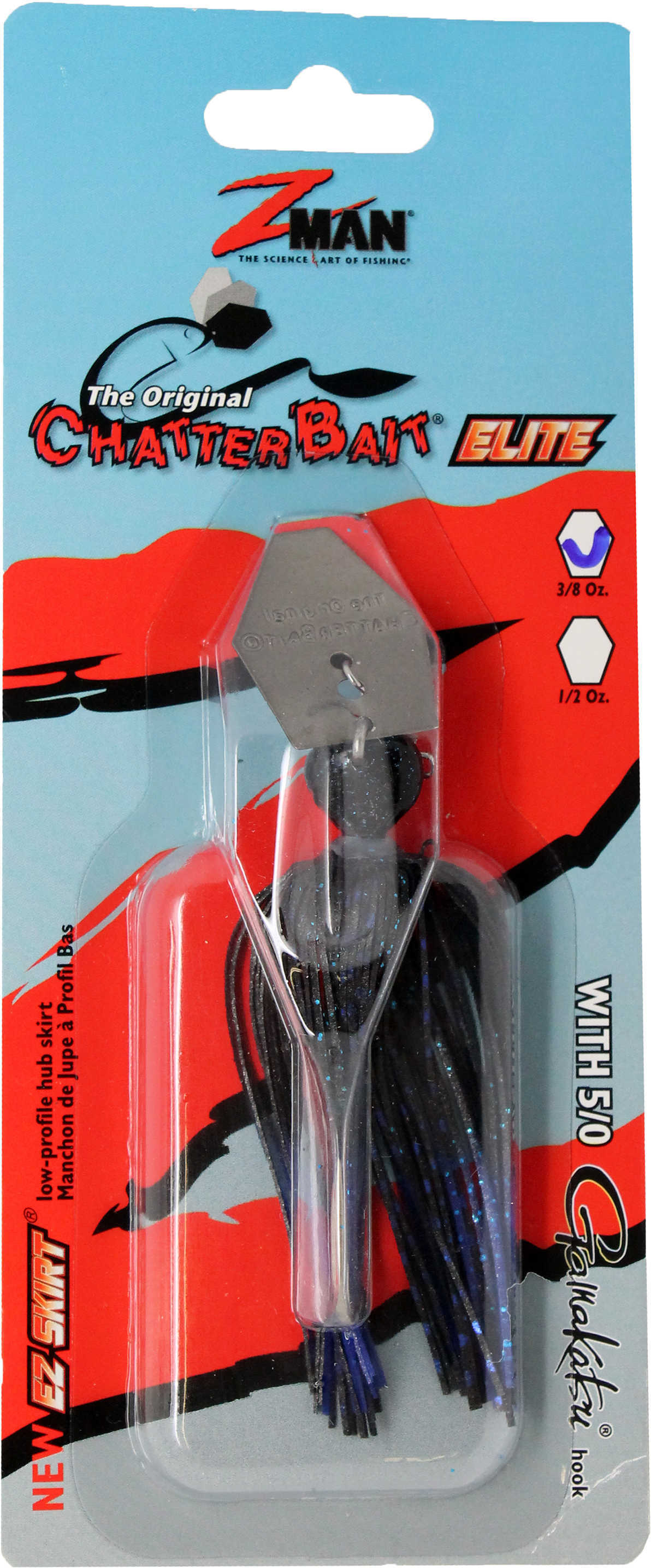 Z-Man / Chatterbait Elite 3/8oz Black/Blue CB-EL38-03
