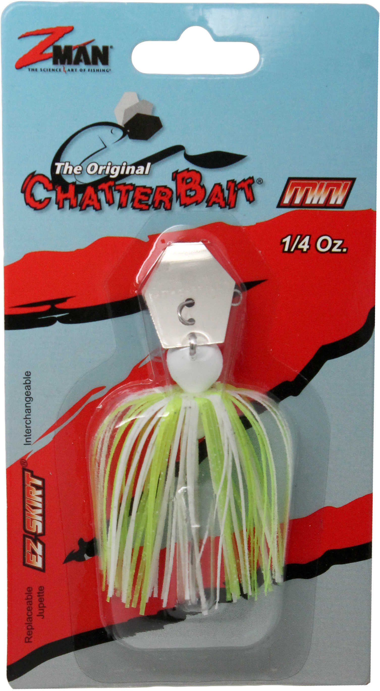 Z-Man / Chatterbait Mini 1/4oz Chartreuse/White Md#: CBMINI14-02