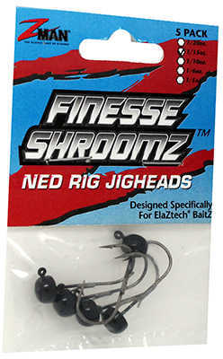 Z-Man / Chatterbait Finesse Shroomz Jig Hook 1/15 Ounce, Black Md: FJH115-02PK5