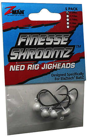 Z-Man / Chatterbait Finesse Shroomz Hooks 1/20 oz Size Pearl Per 5 Md: FJH120-05PK5