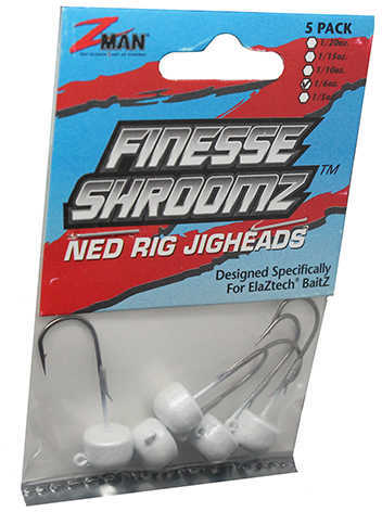 Z-Man / Chatterbait Finesse Shroomz Jig Hook 1/6 Ounce, Pearl Md: FJH16-05PK5