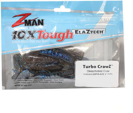 Z-Man / Chatterbait Turbo CrawZ 4-Inch Bait Okeechobee 6-Pack Md: TCRAW4-269PK6