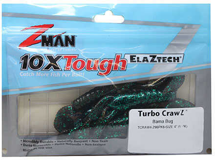 Z-Man / Chatterbait Turbo CrawZ 4-Inch Bait Bama Bug 6-Pack Md: TCRAW4-296PK6