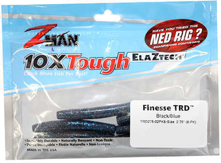 Z-Man / Chatterbait Finesse Trd 2 3/4In 8Pk Black/Blue Flake Model: TRD275-02PK8