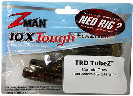 Z-Man / Chatterbait Trd Tube 2 .75" 6 Pack Canada Craw Model: TTUBE-310PK6