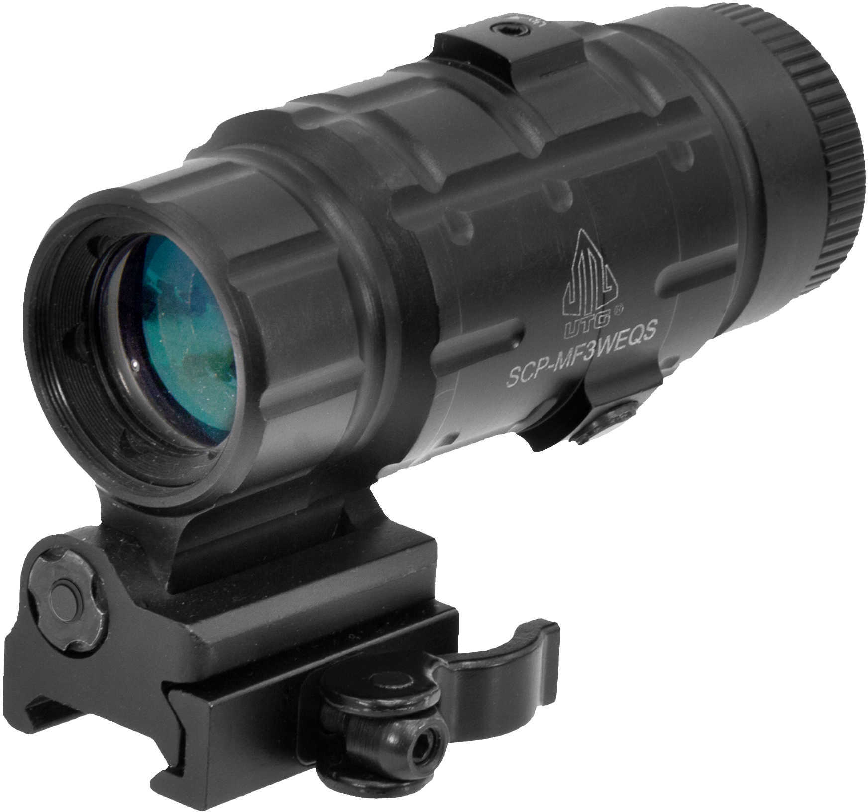 Leapers UTG 3X Magnifier with Flip-to-side QD Mount W/E Adjustable-img-1