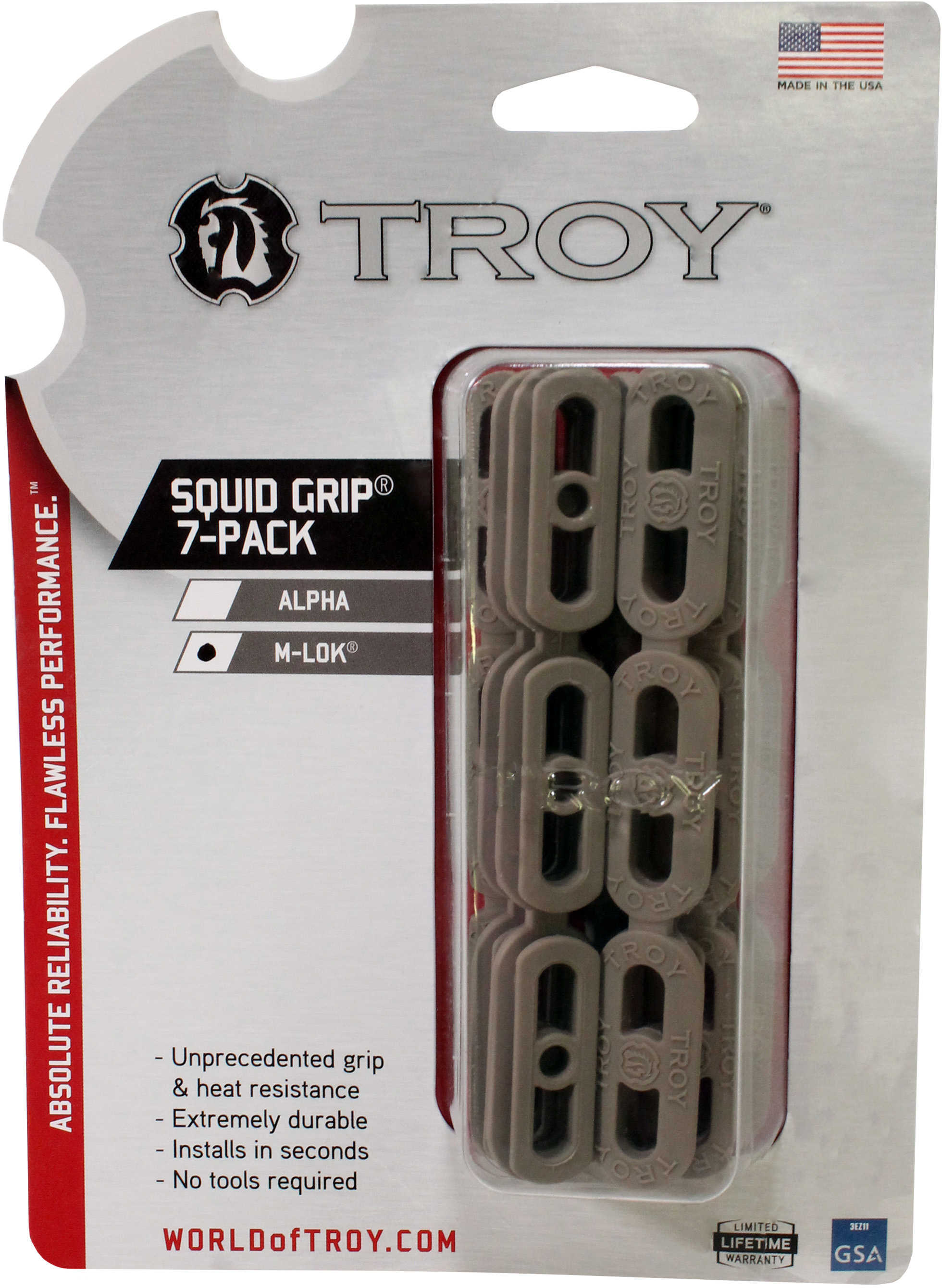 Troy Industries M-Lok Squid Grip Flat Dark Earth Md: SSQD-M7P-00FT-00