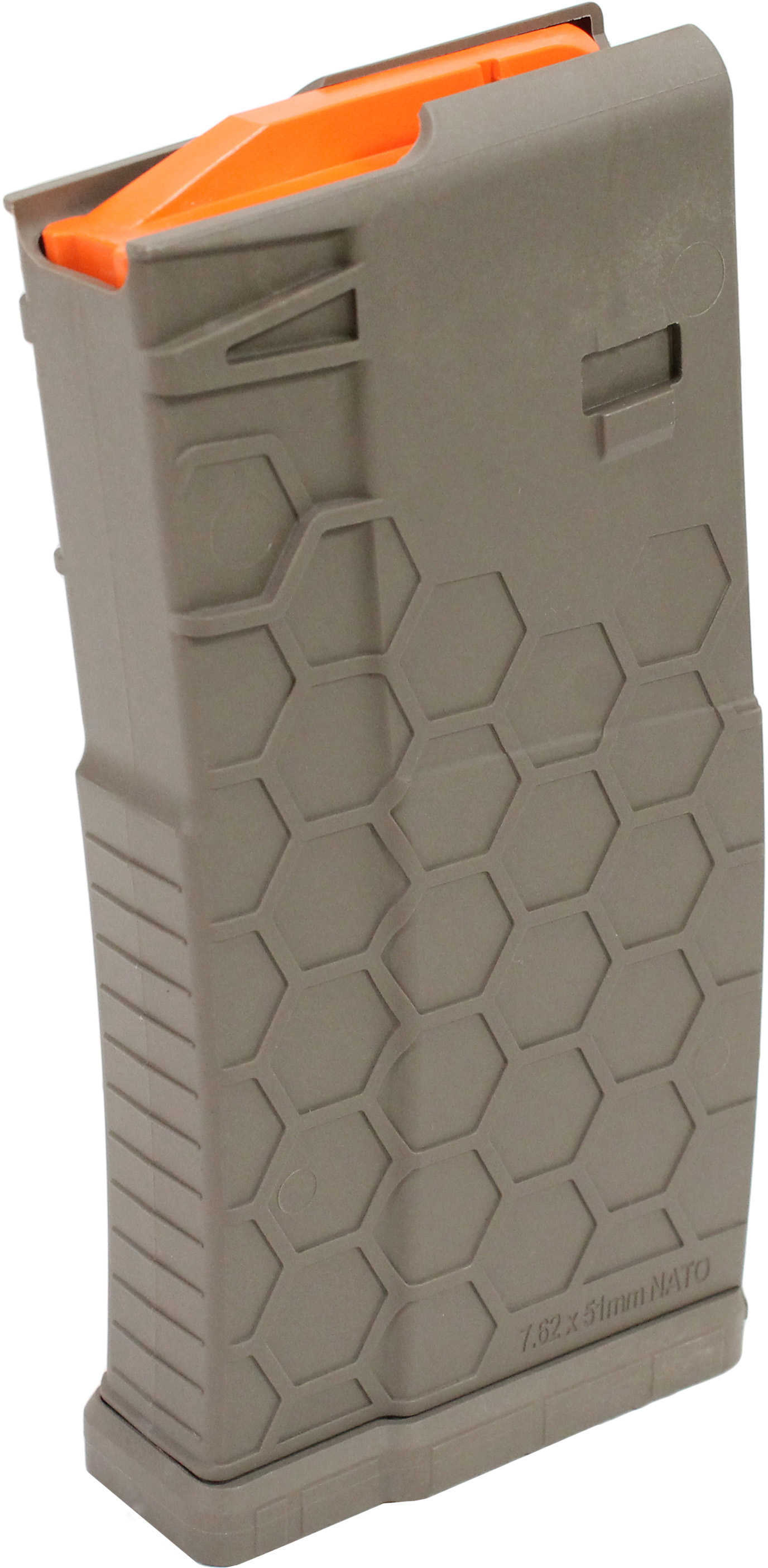 HEXMAG Magazine 308 Win/7.62NATO 10 Rounds Fits DPMS/SR25/LaRue OBR Flat Dark Earth Finish HX1020-SR25S1-FDE