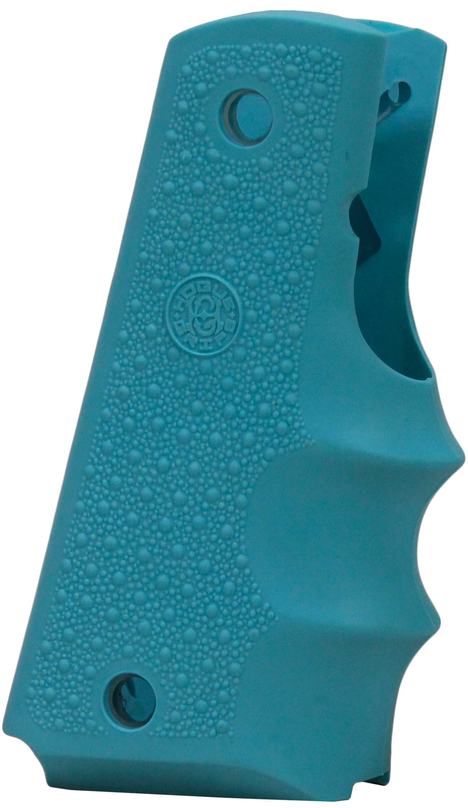 Hogue Colt Government Rubber Grip with Finger Grooves, Aqua Md: 45004