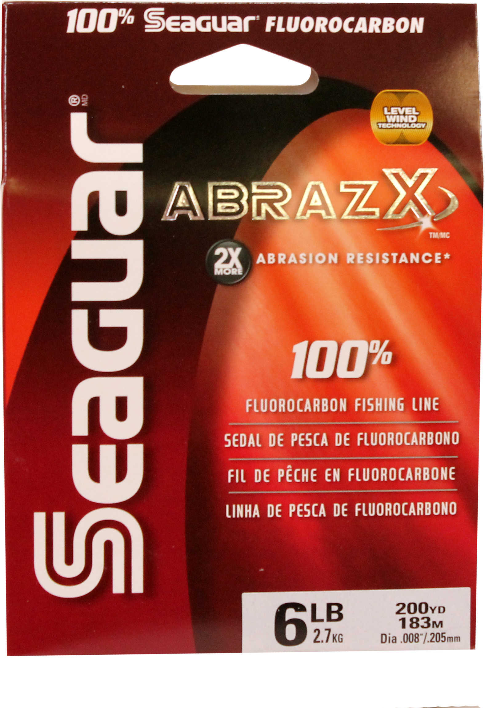Seaguar / Kureha America Abraz X Fluorcarbon Clear 200yds 6lb Md#: 06AX-200