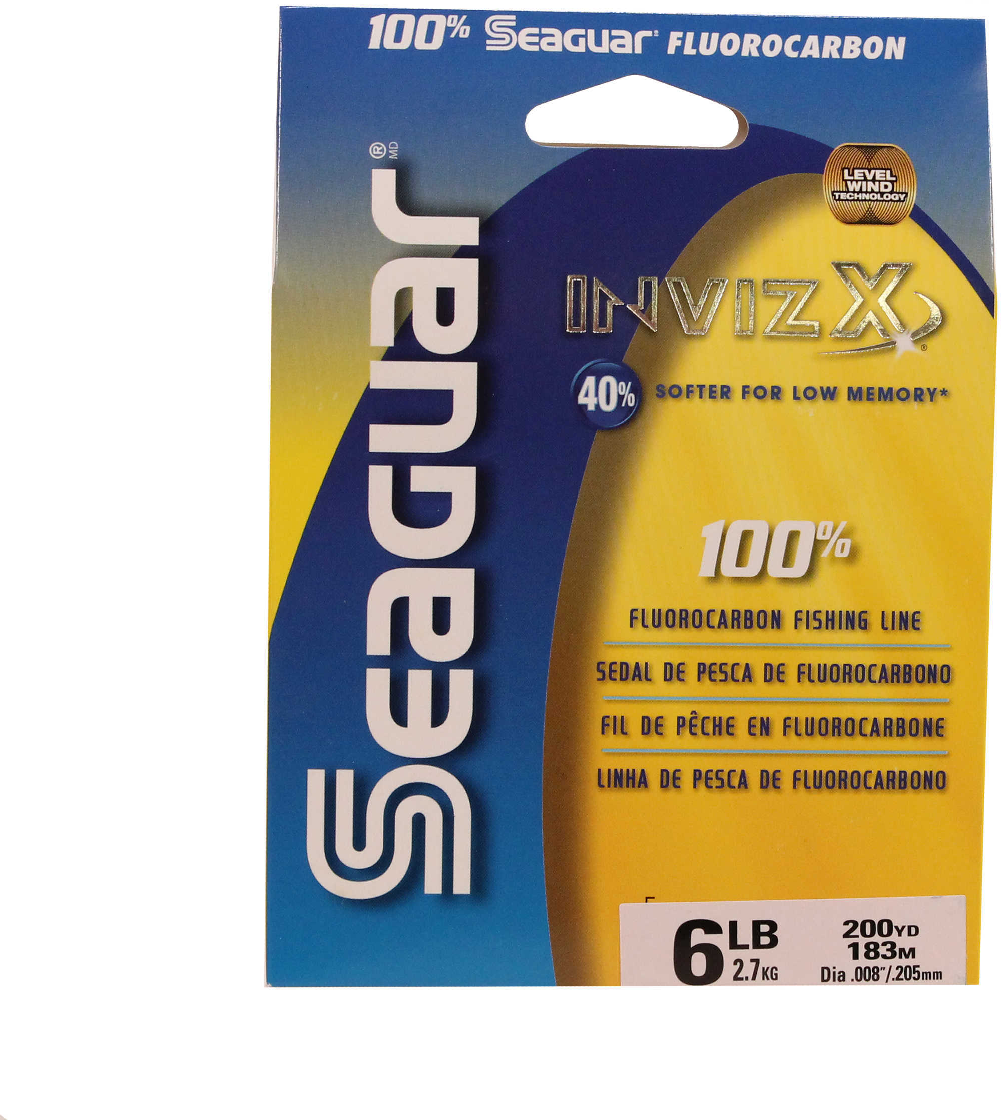 Seaguar / Kureha America Inviz X Fluorcarbon Clear 200yds 6lb Md#: 06VZ-200