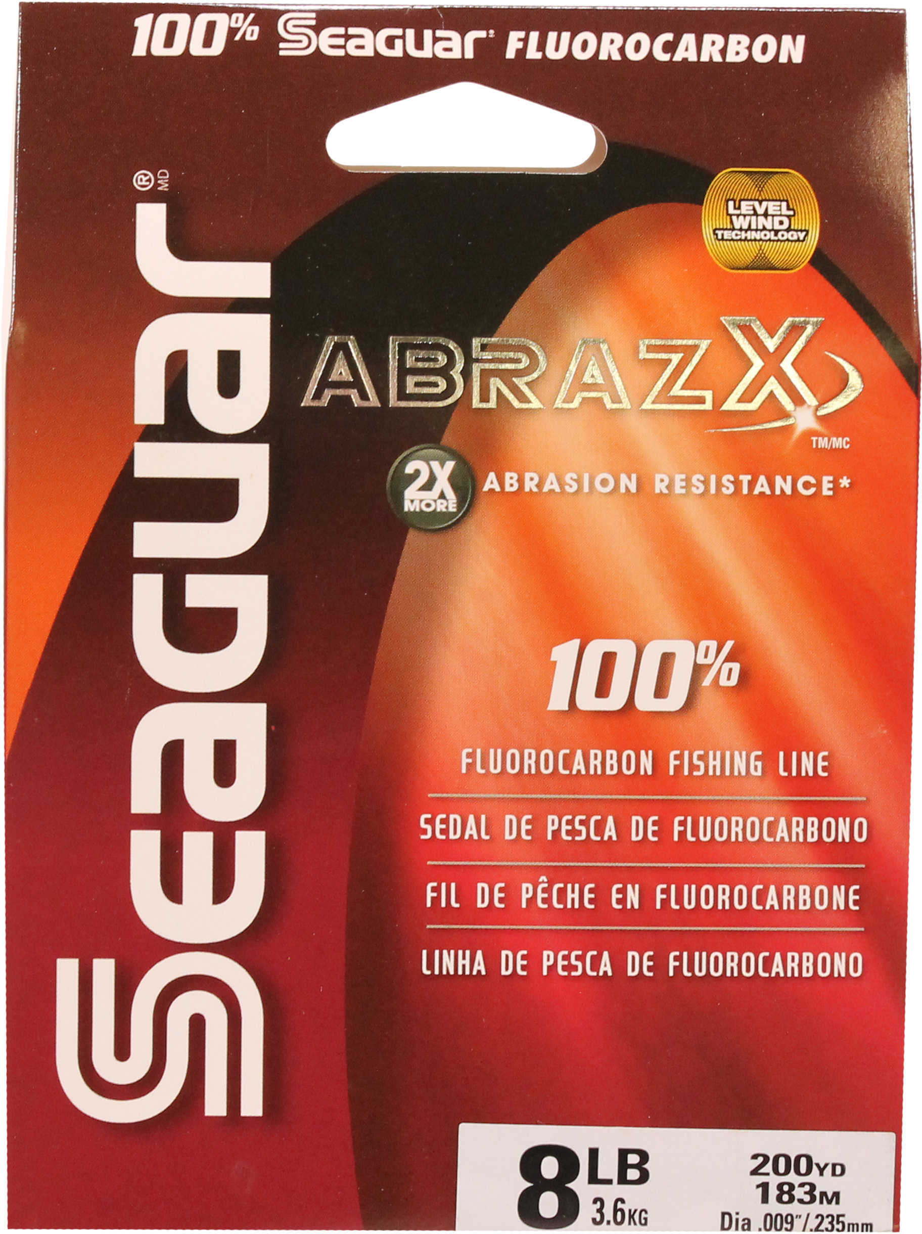 Seaguar / Kureha America Abraz X Fluorcarbon Clear 200yds 8lb Md#: 08AX-200