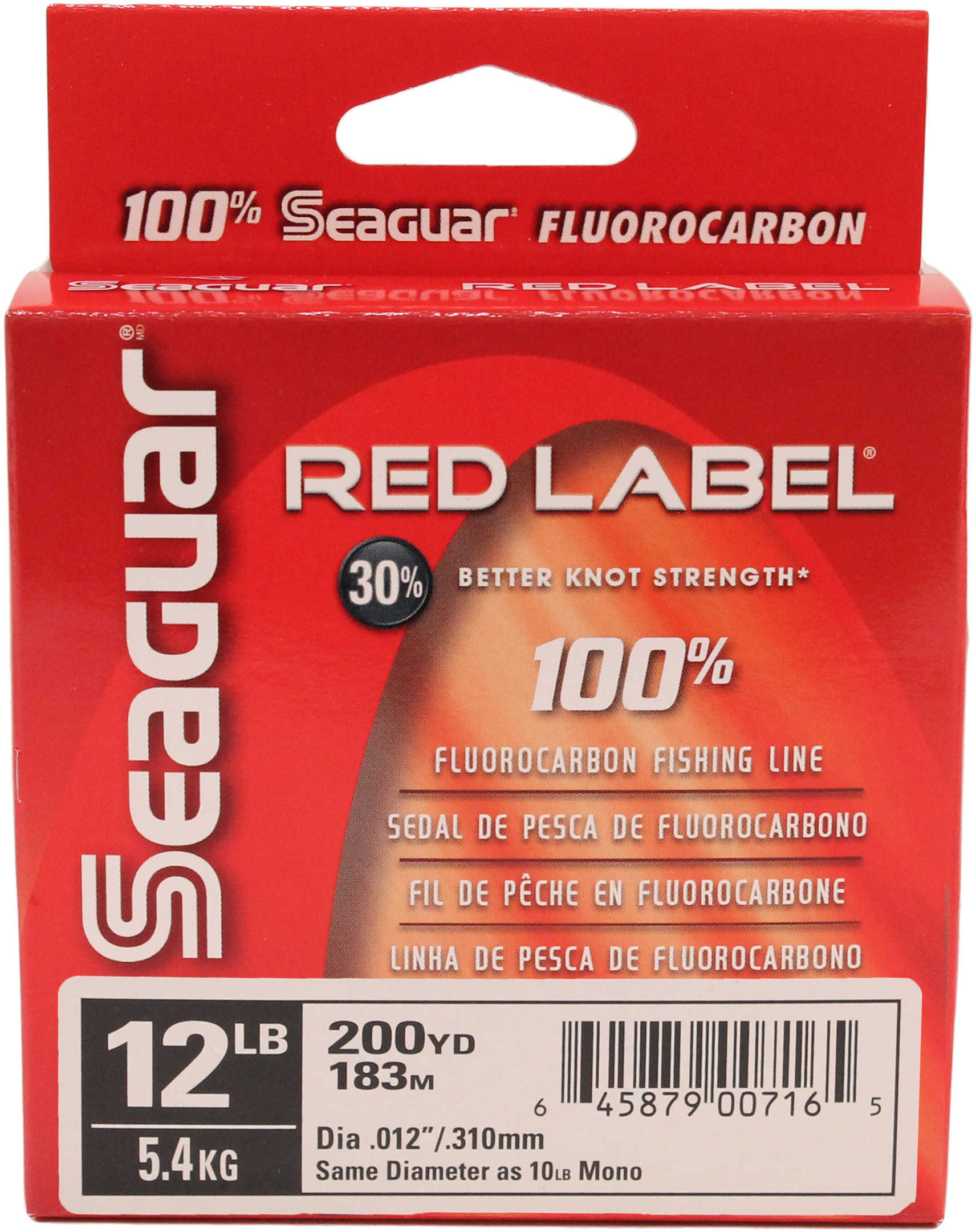 Seaguar / Kureha America Red Label Fluorcarbon Clear 200yds 12lb Md#: 12RM-200