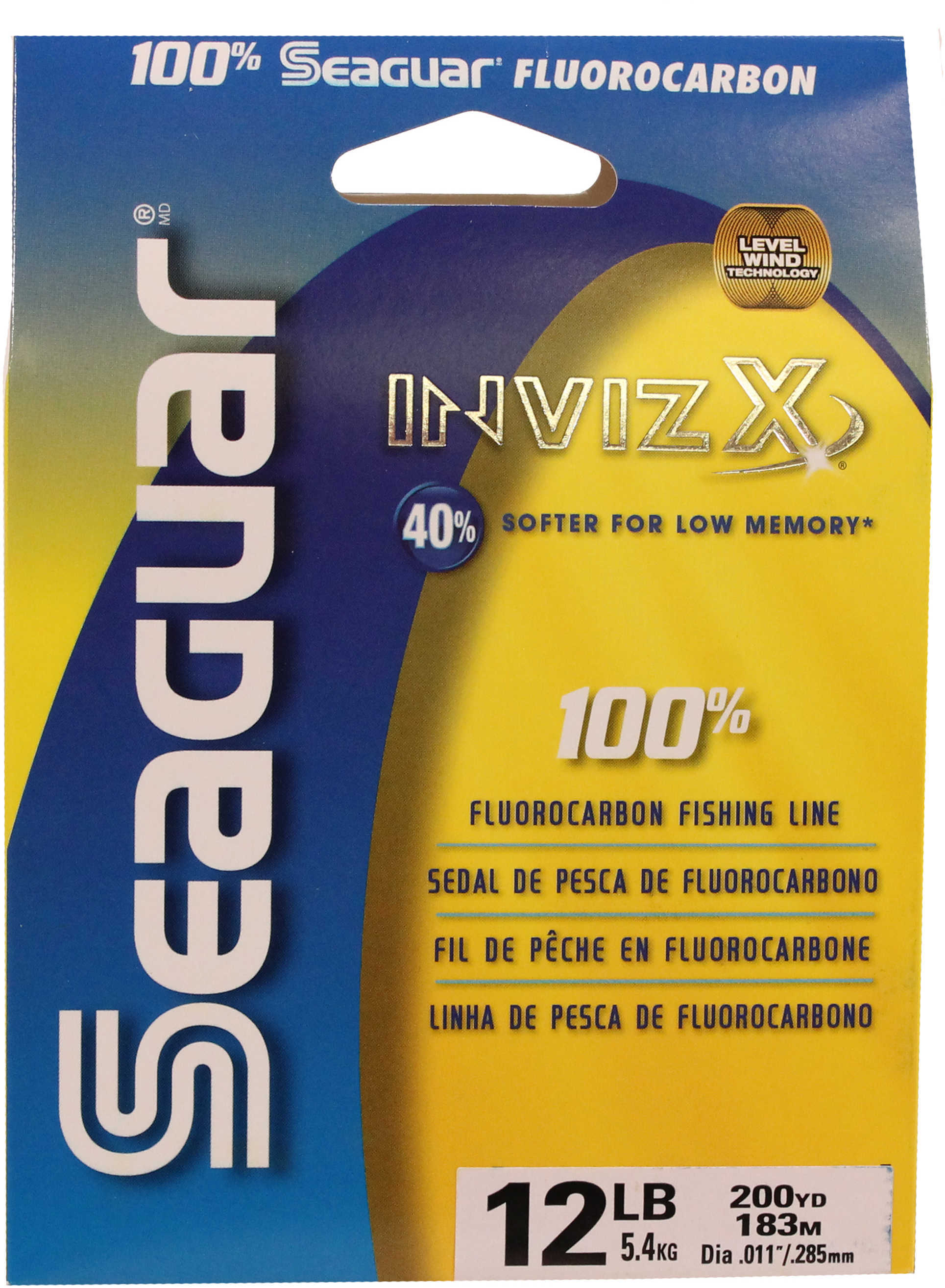Seaguar / Kureha America Inviz X Fluorcarbon Clear 200yds 12lb Md#: 12VZ-200