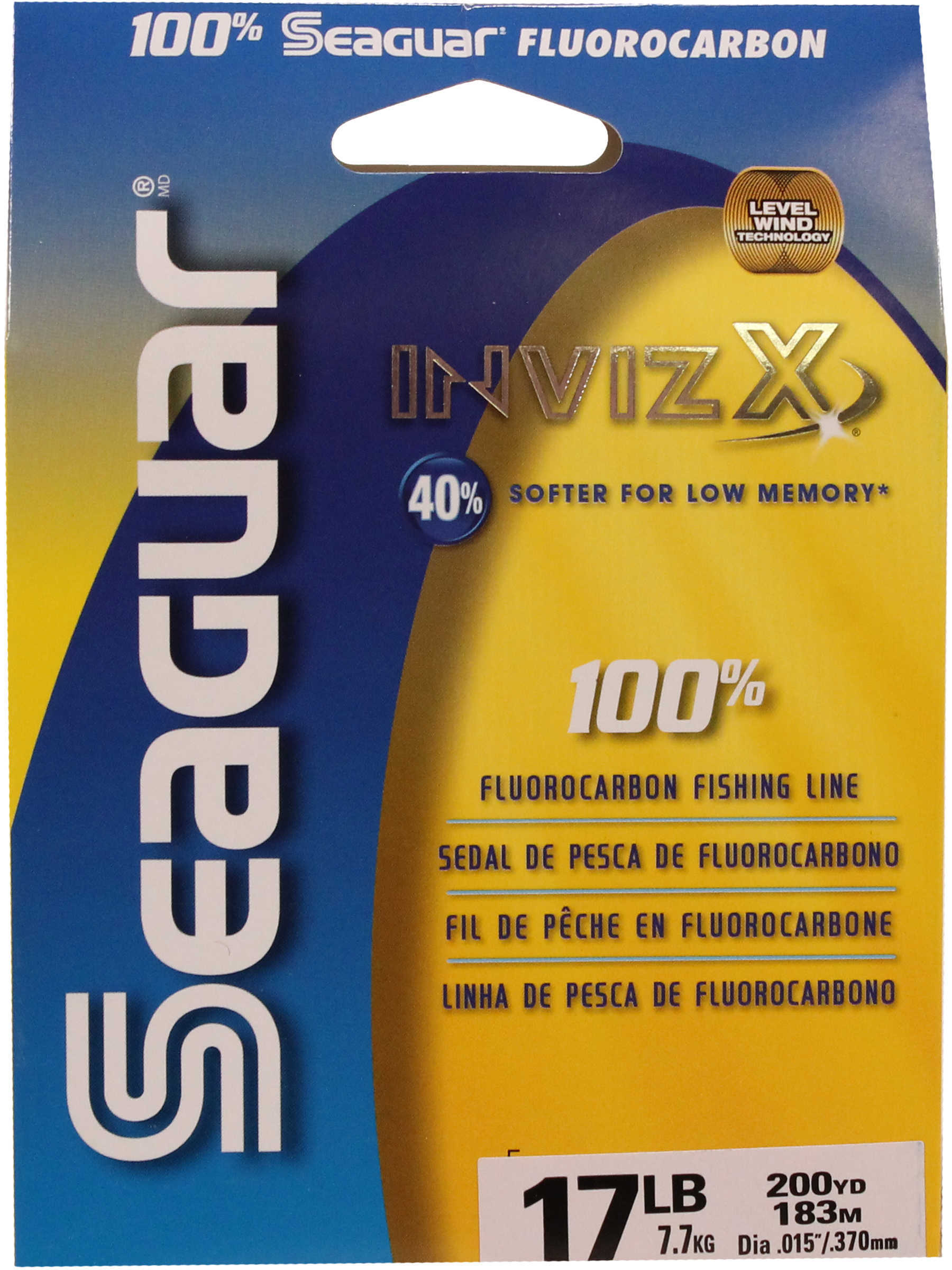 Seaguar / Kureha America inviz X Fluorocarbon Clear 200yds 17lb 17VZ200