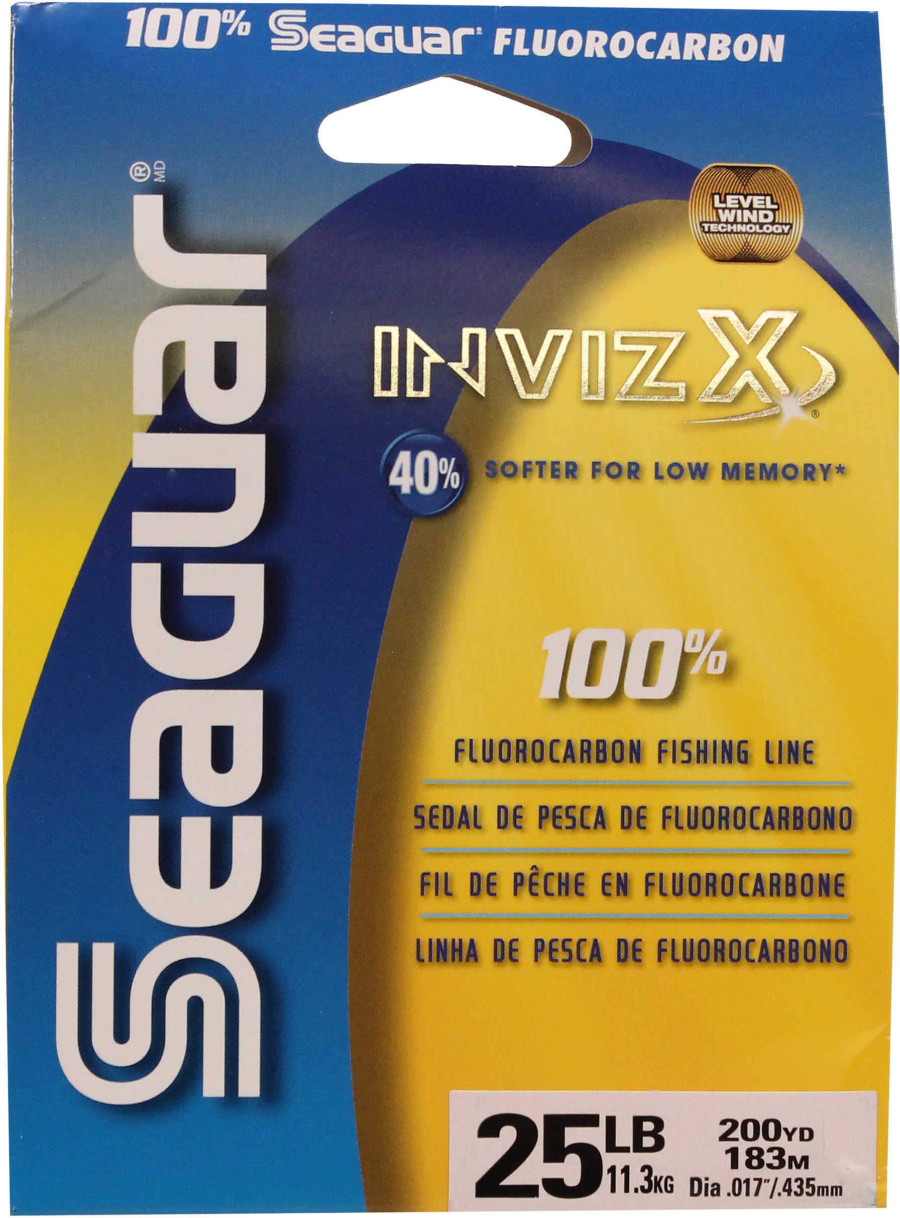 Seaguar / Kureha America Inviz X Fluorcarbon Clear 200yds 25lb Md#: 25VZ-200