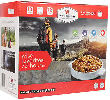 Wise Foods FAVORITES 72 Hour Kit Case Of 9 18 Total SERVINGS