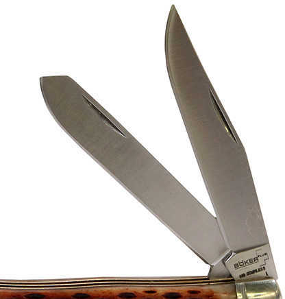 Boker USA Inc. 01bo206 Plus Folder 3.375" 440c Stainless Clip Point/spey Synthetic Bone