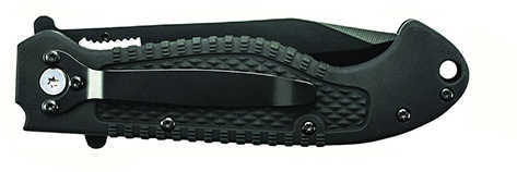 BTI Tools Special Tactical Folder Black, Partially Serrated, Clip Point Tanto, Liner Locked, Clam Md