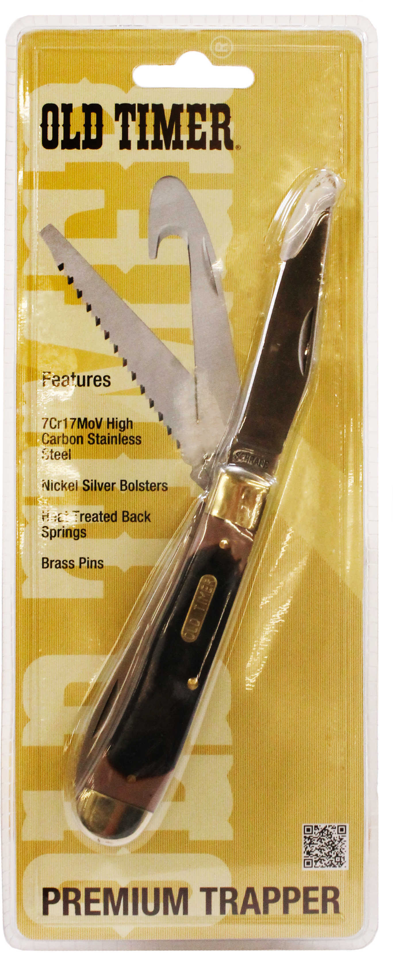 Schrade Knife Premium Trapper 3-Blade 3.3" Blade