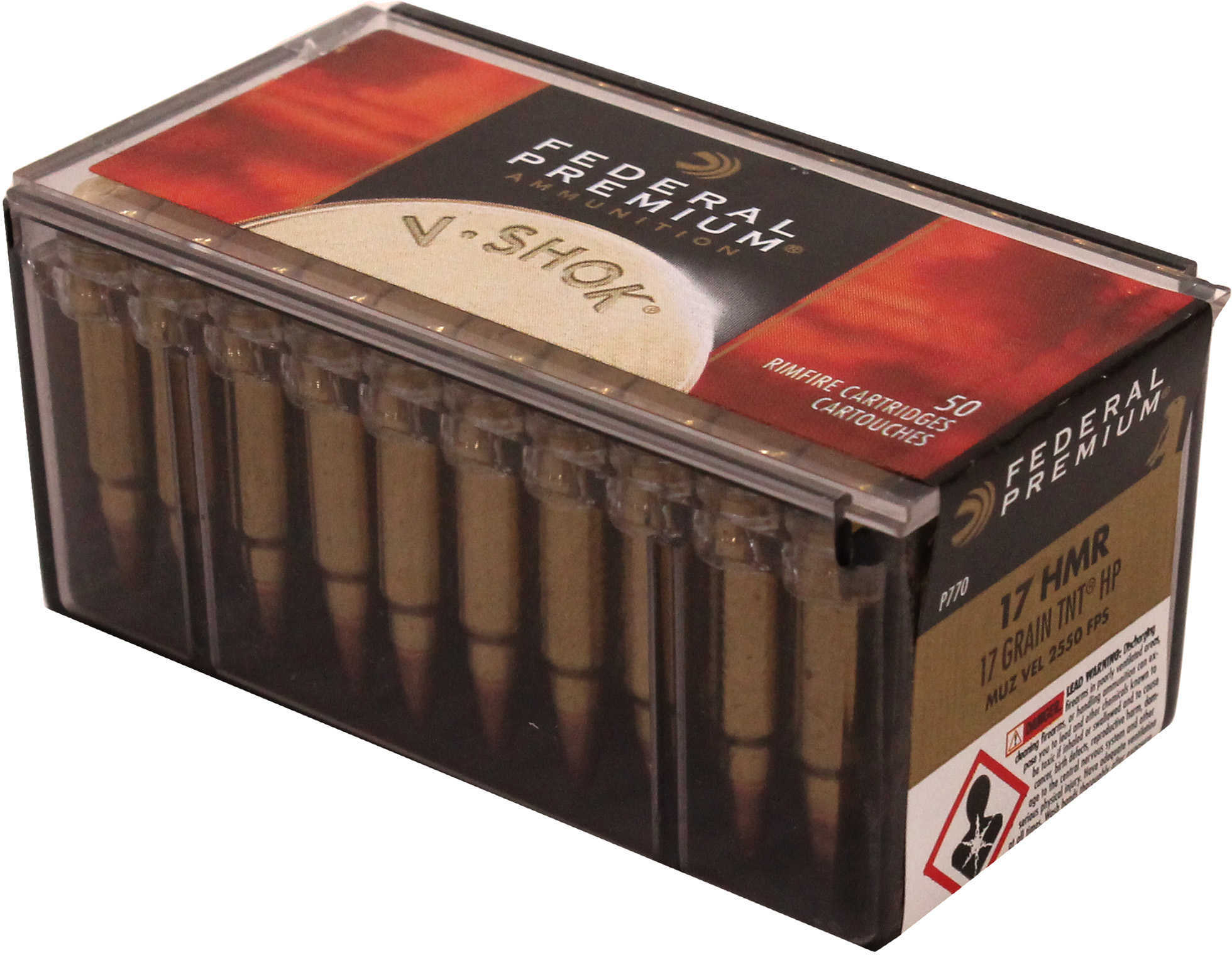 17 HMR 50 Rounds Ammunition Federal Cartridge 17 Grain Hollow Point