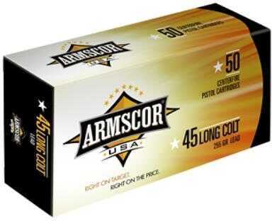 45 Colt 50 Rounds Ammunition Armscor Precision Inc 255 Grain Lead