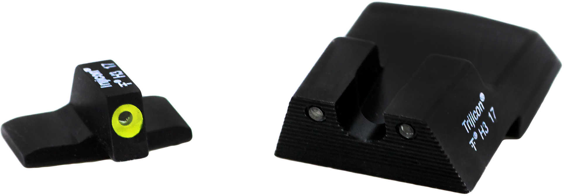 Trijicon HD XR Night Sight Set Yellow Front Outline H&K 45C .45C Tactical P30 P30L P30SK and VP9 Md: HK