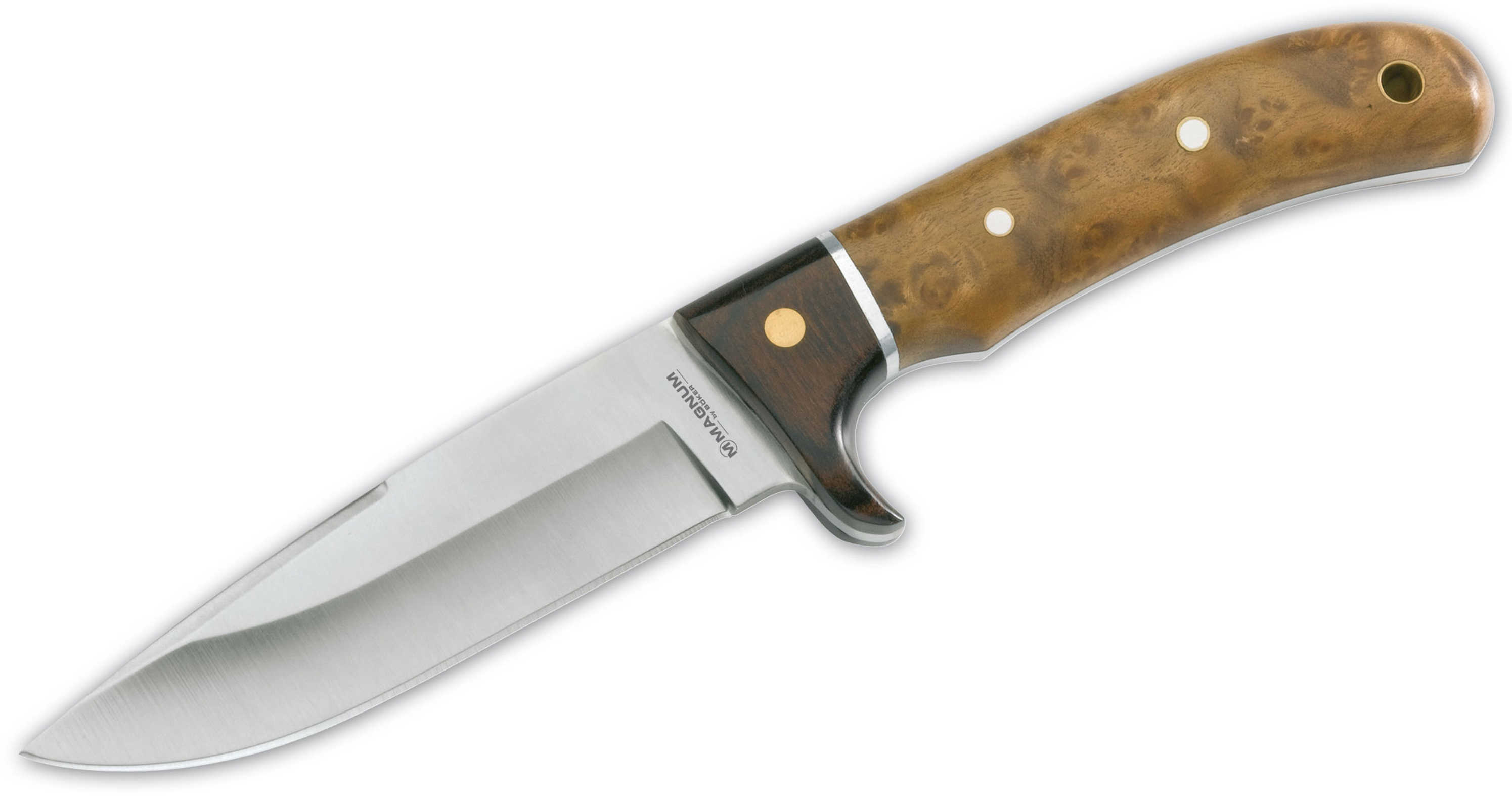 Boker USA Inc. Magnum Fixed 440 Stainless Straight Point Blade Rosewood/ Root 02GL683