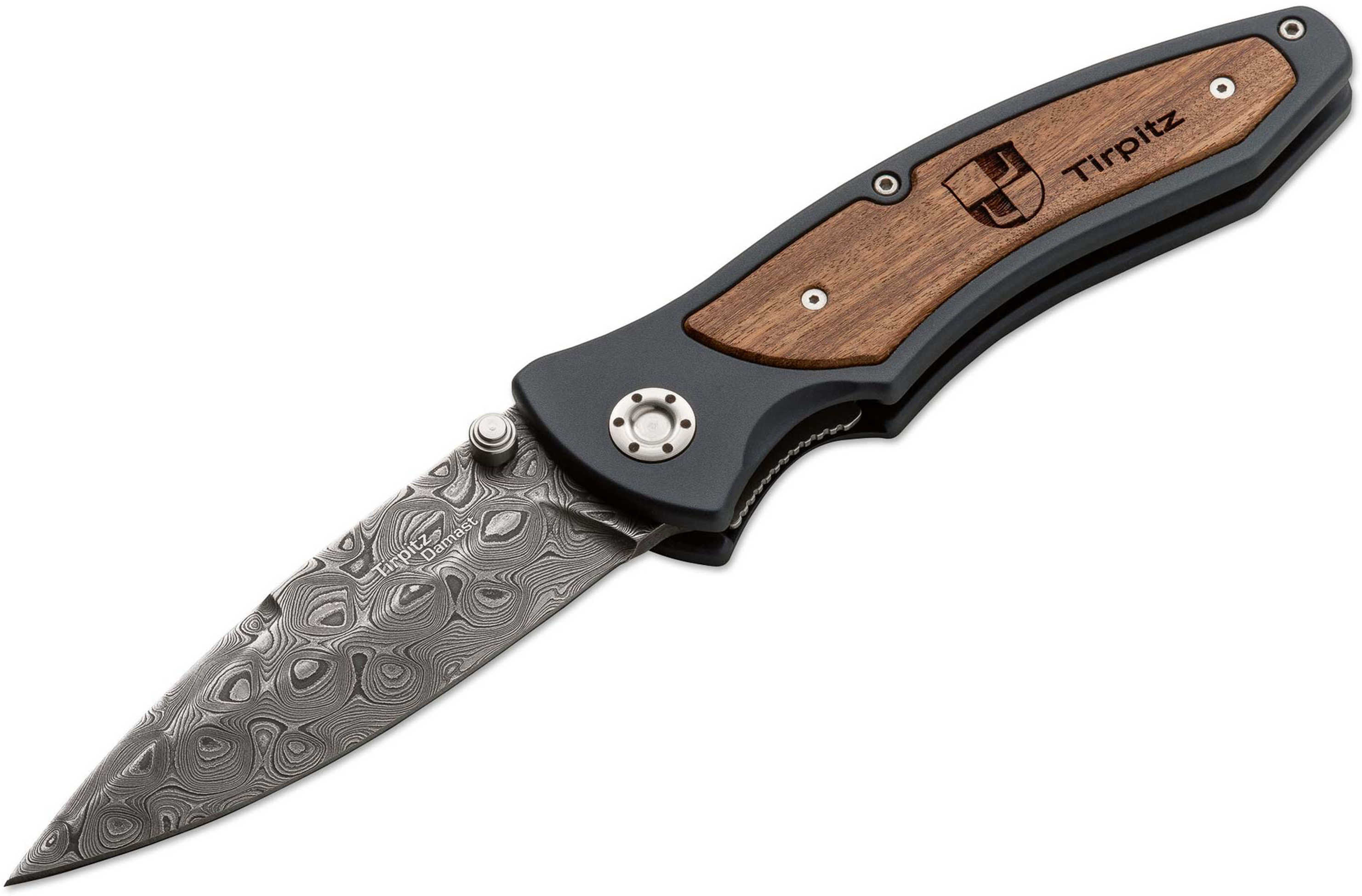 Boker Knives Tirpitz - Damascus, (9") Folding Knife Md: 110190DAM