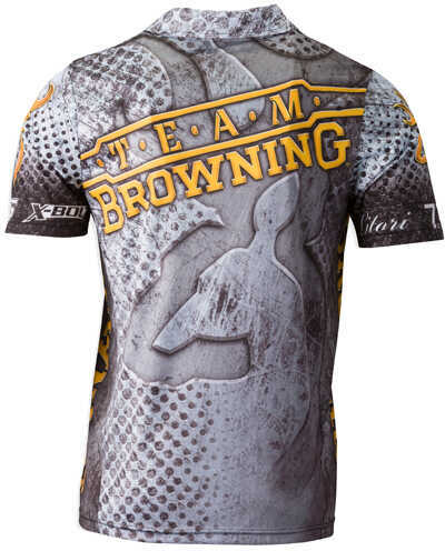Browning Team Shooting Polo Shirt - Gray, Small Md: 3010556901