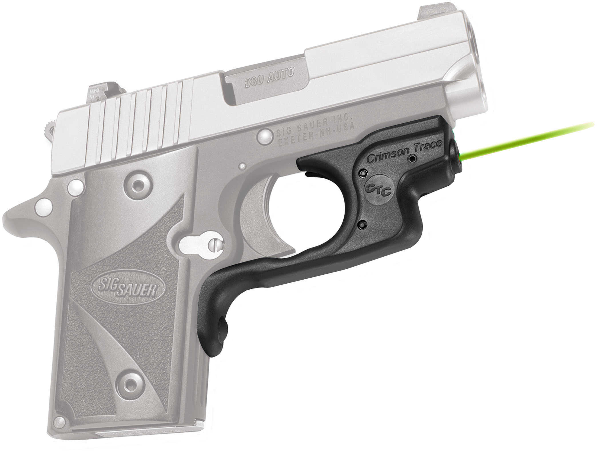 Crimson Trace Corporation Laserguard Green Fits Sig P238/P938 Black Finish Front Activated LG-492G