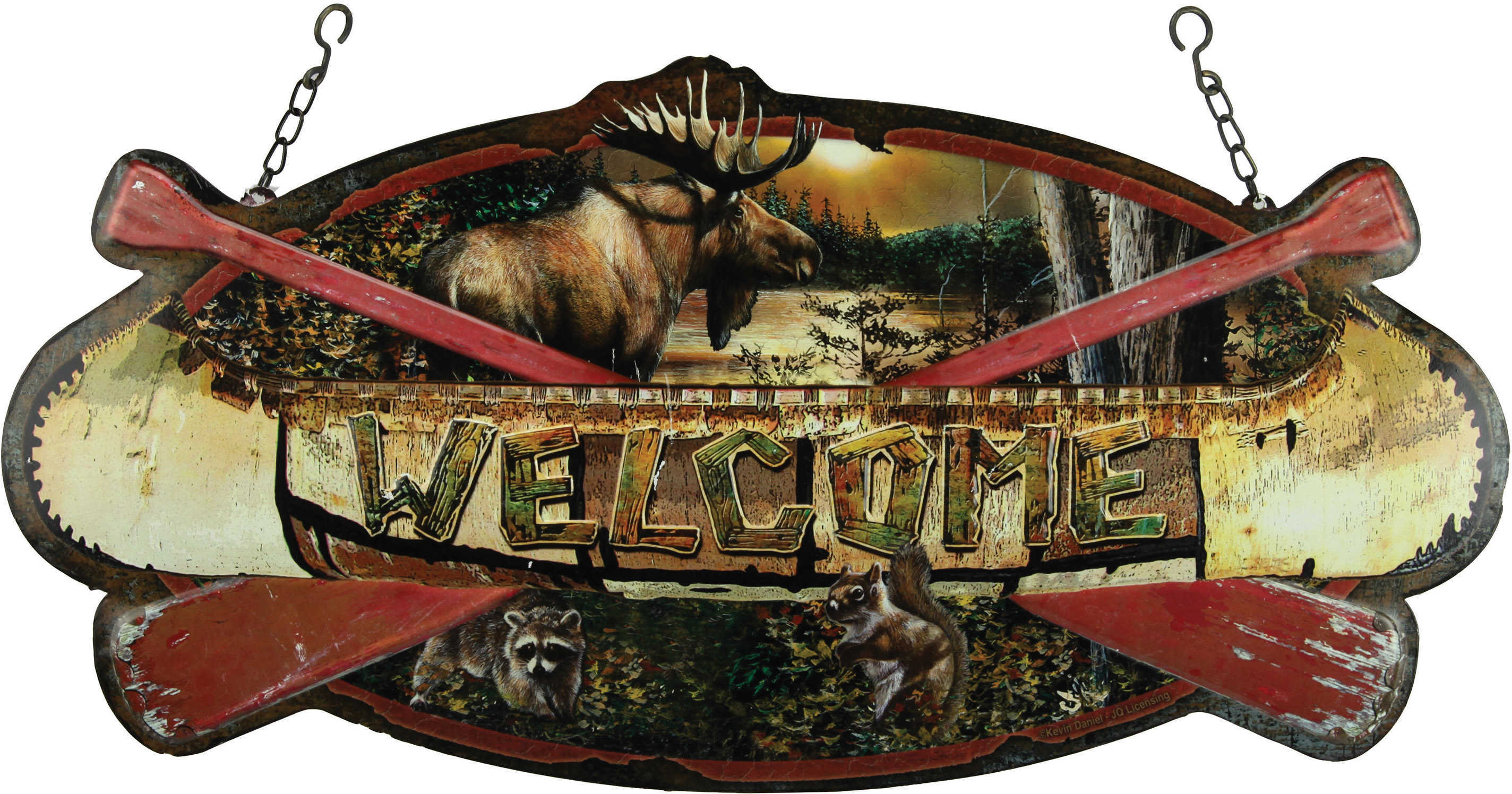 Hanging Sign Welcome Canoe Md: 1971 Rivers Edge Pr