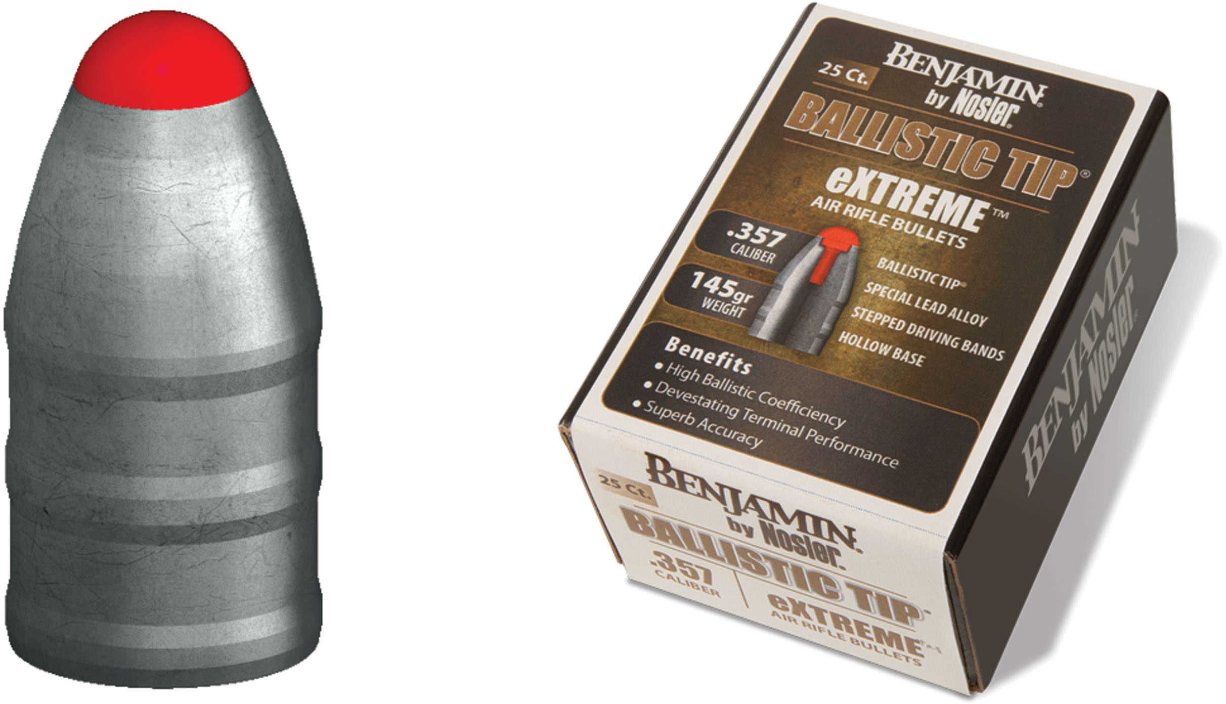 Benjamin Extreme Airgun 357 Cal 145 Grain NBT 25 Round-img-1