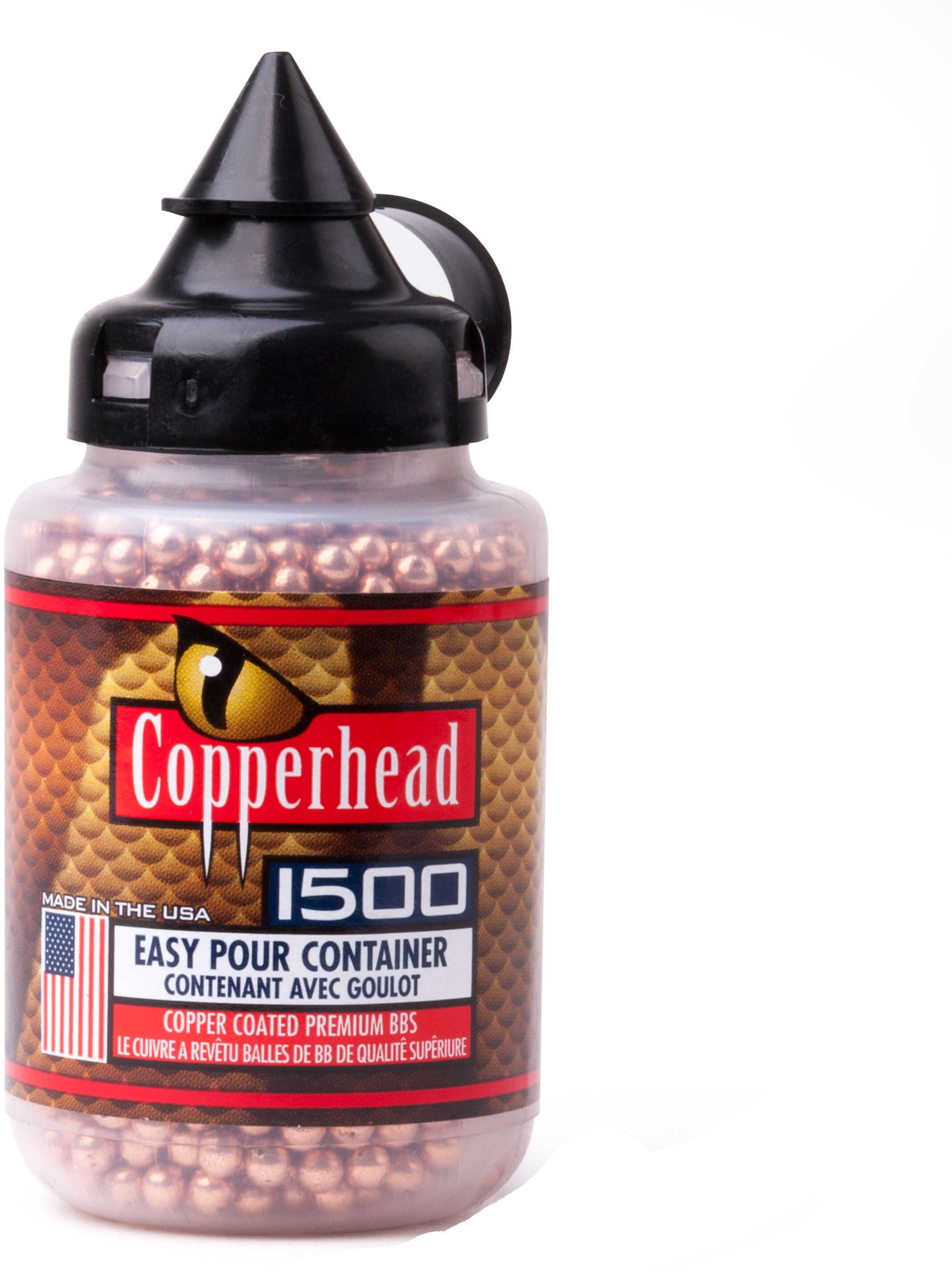 Crosman Copperhead .177 BB 1500 BBs Per Bottle Plastic 0737-img-1