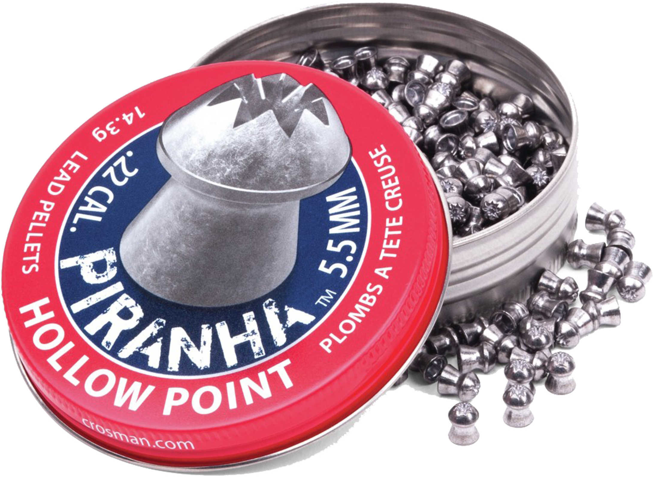 Crosman Premier Piranha HP Pellets .22 Caliber, 4 gr, Per 400 Md: LPPH2