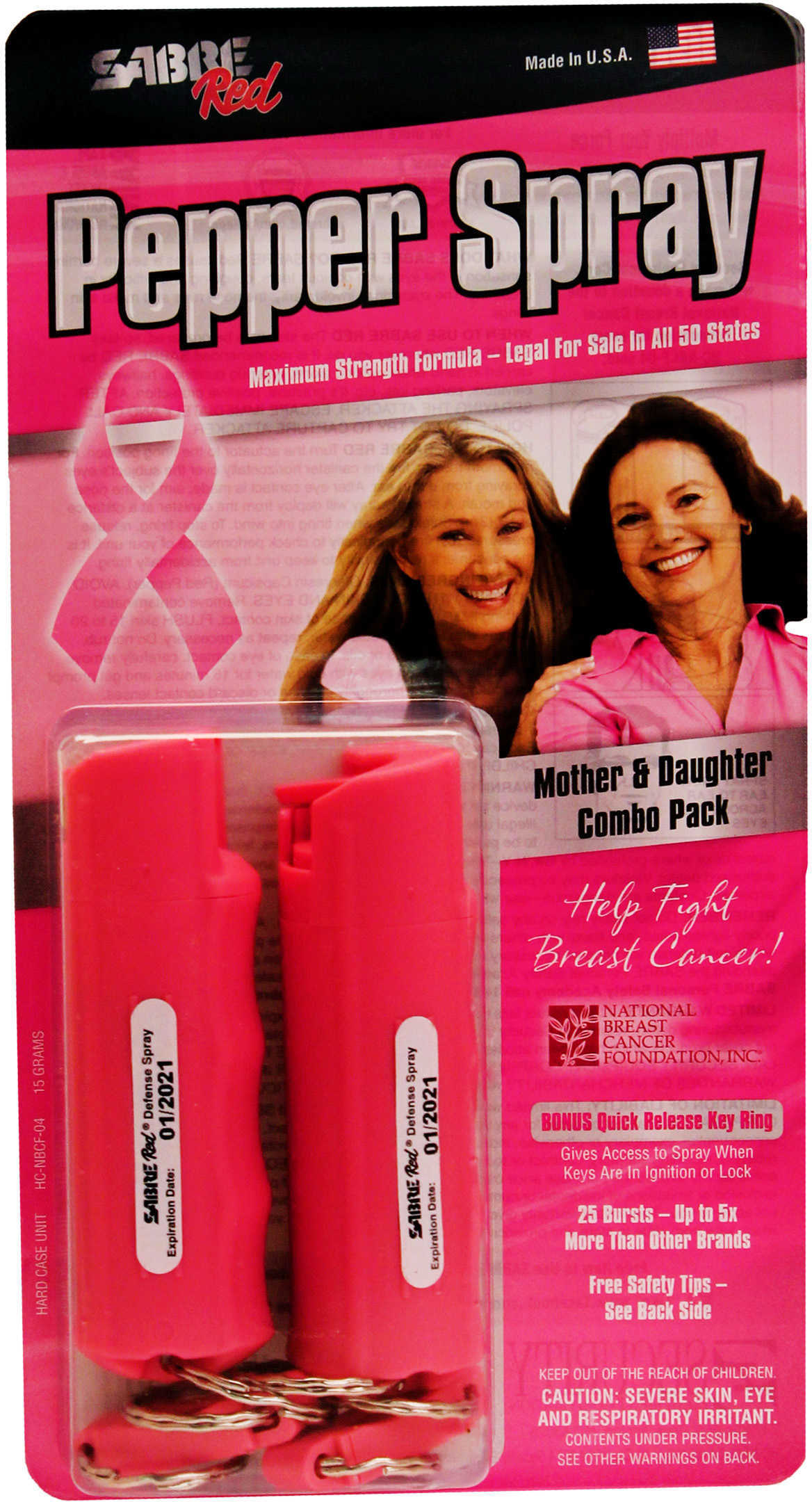 Sabre Red USA Pepper Spray NBCF Mother/Daughter Combo .54