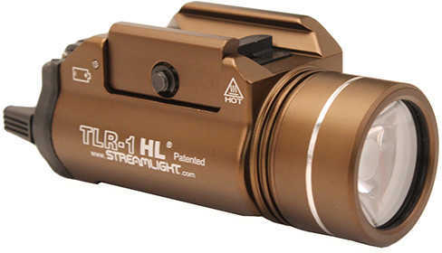 Streamlight TLR-1 HL High Lumen Rail Mounted Tactical Light Pistol and Picatinny FDE Brown C4 LED 800 Lumens With Strobe