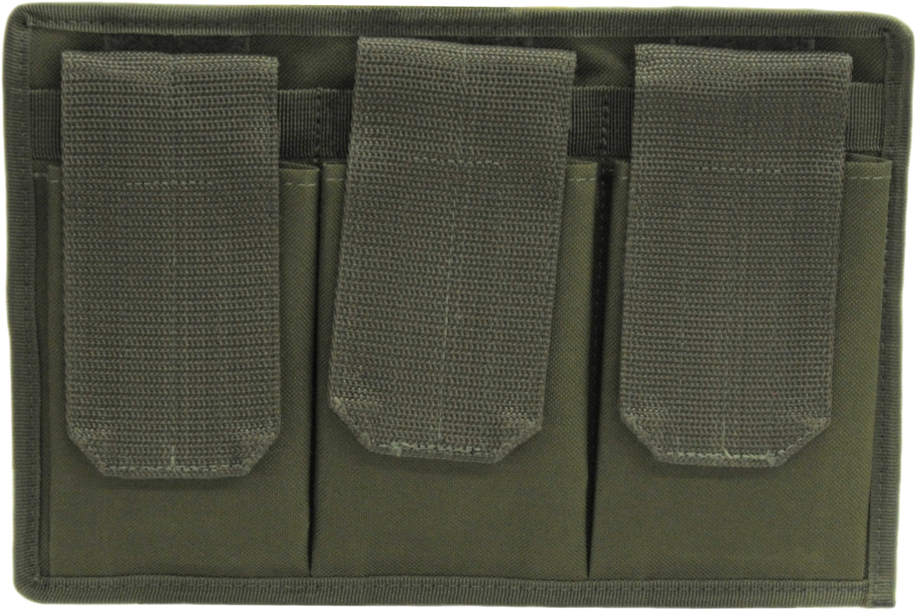 3 Pocket Magazine Pouch with Velcro Back - Oluve Drab Md: SQMP340OD