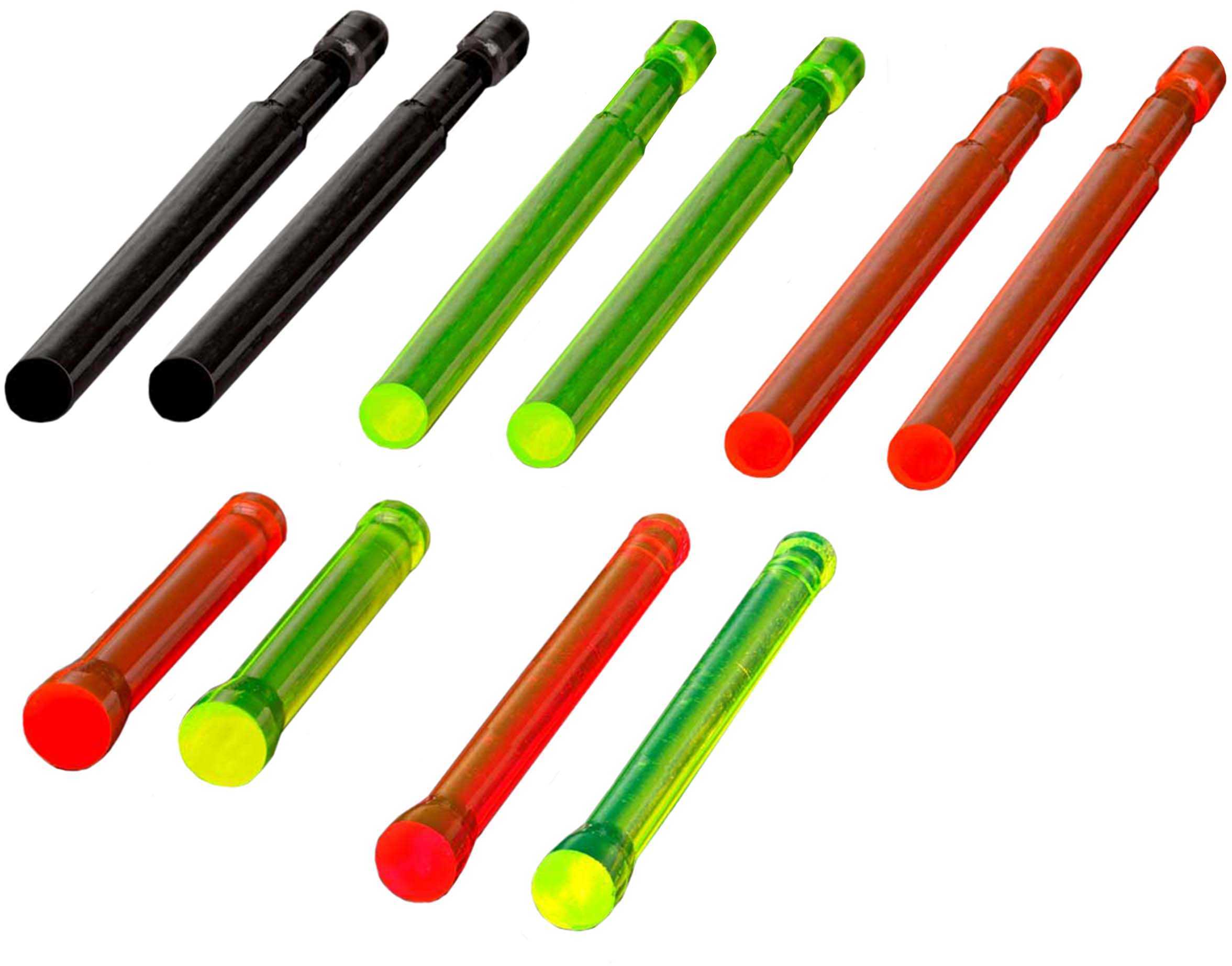 Hi-Viz LiteWave Handgun Replacement LitePipe Set. Includes Green and Red Front LitePipes Two Sizes Plus