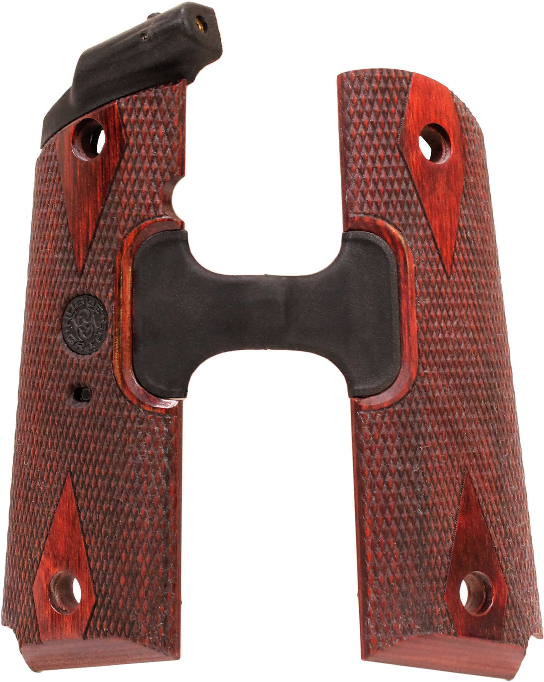 Hogue Laser Enhanced Grip Red Government Model 1911 Reinforced Rosewood