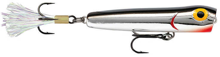 Storm Rattlin Chug Bug Lure 2.5 Inches Topwater Depth Number 6 Hook Metallic Silver/Black Back